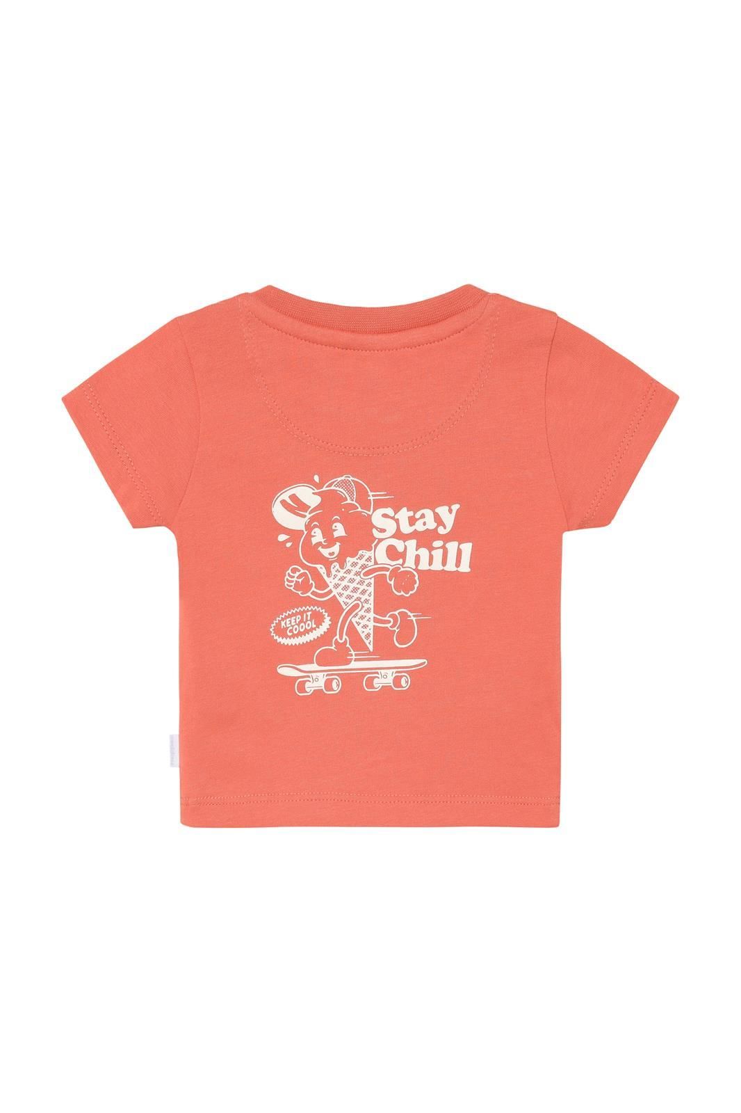 Noppies Baby T-shirt - backprint - Burnt Sienna