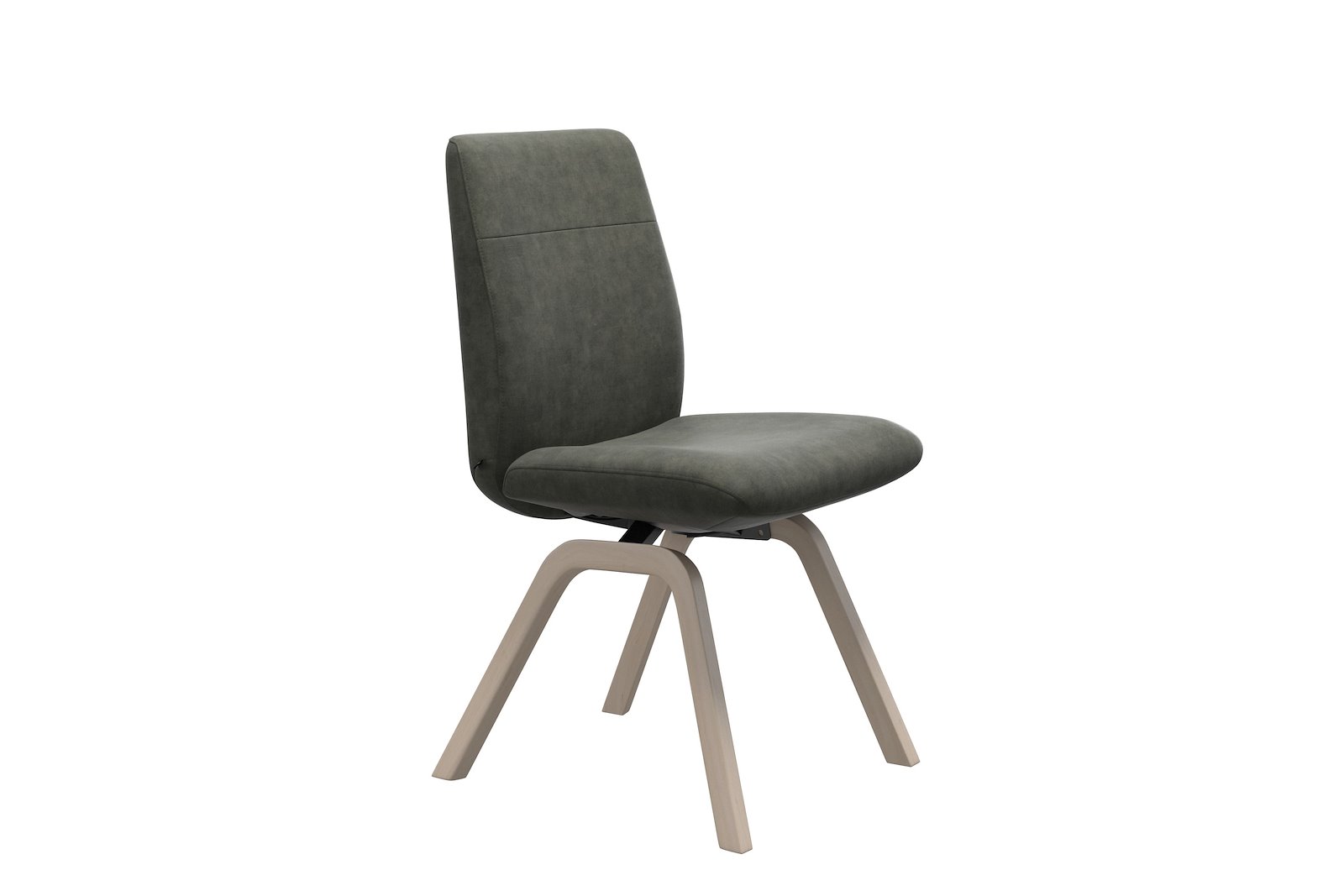 Chilli spisestol Tekstil Magnolia 90 Green med hvitlasert understell