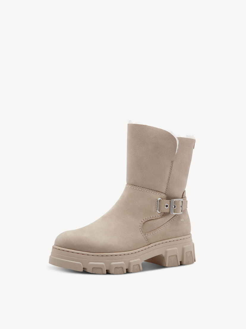 Enkellaarsje - beige warme voering