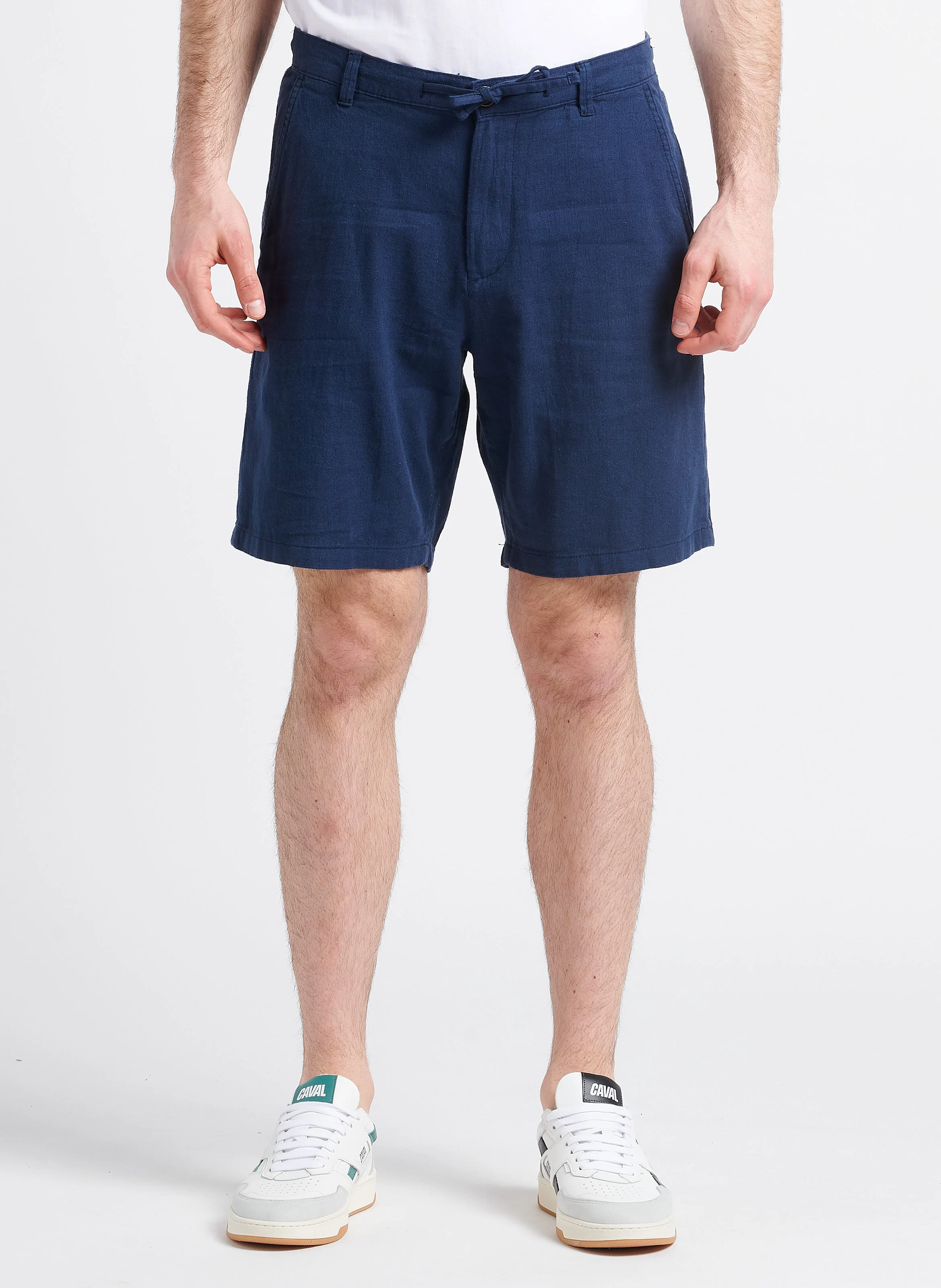 Short regular-fit en coton bio mélangé | Bleu