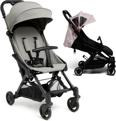 Beemoo Easy Fly 4 Trille inkl. Breezy Kalesje, Stone Grey/Pastel Pink