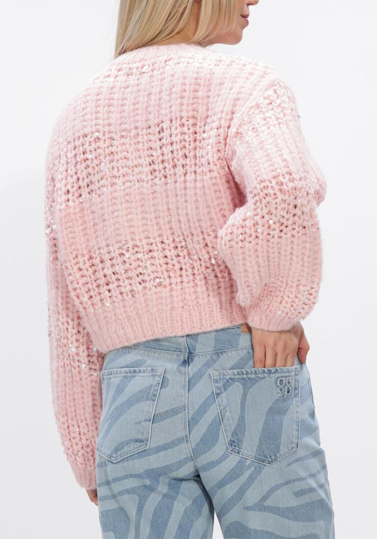 lichtroze dante6 vest juna stripe cardigan