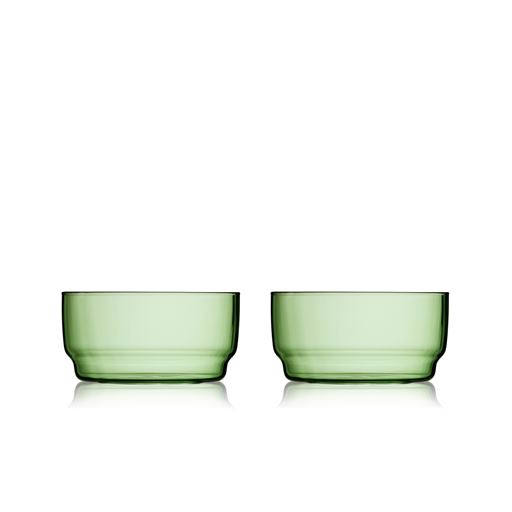 Lyngby Glas Torino 2-pak Skål, Grøn, Ø12 cm