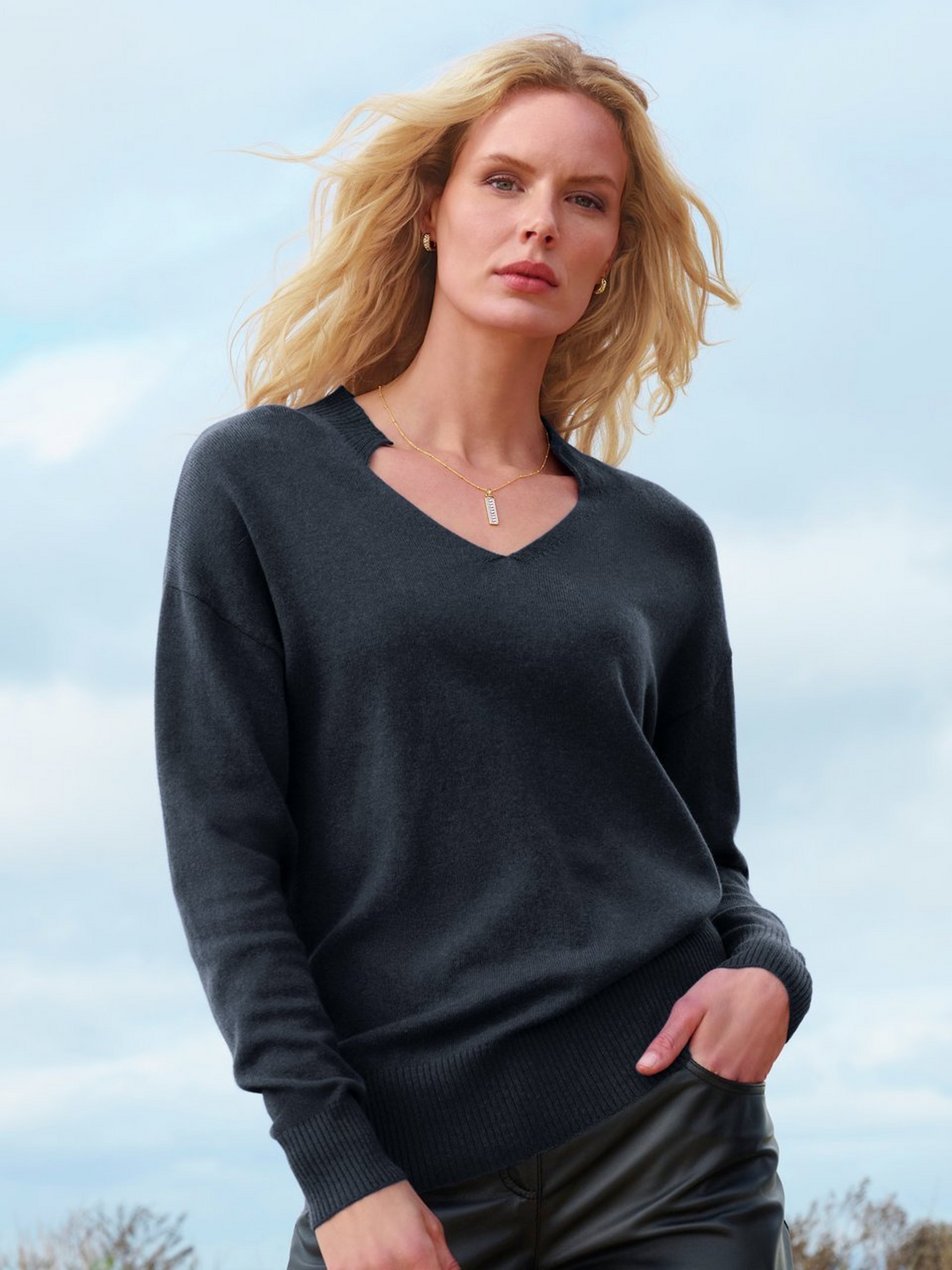 Pullover aus Schurwolle und Kaschmir