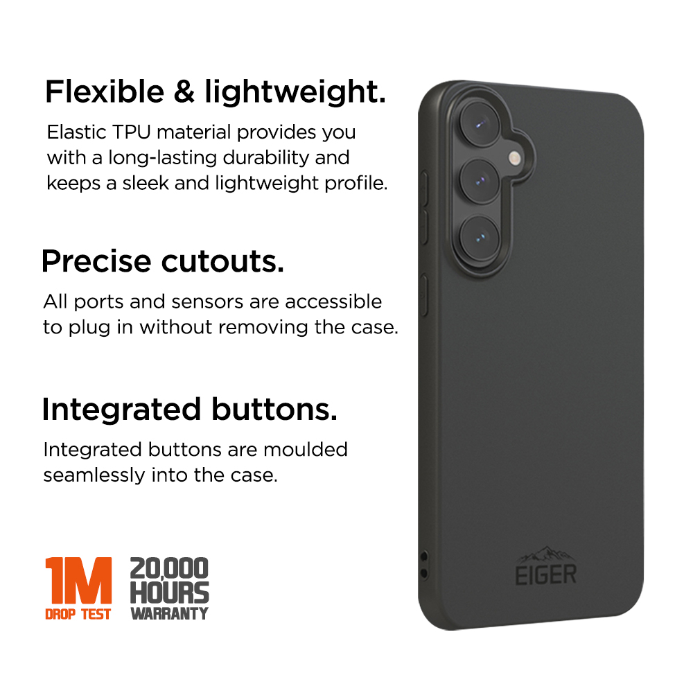 Samsung Galaxy S24 FE Grip Case Gummi Schutzhülle (EGCA00669)  - Schwarz