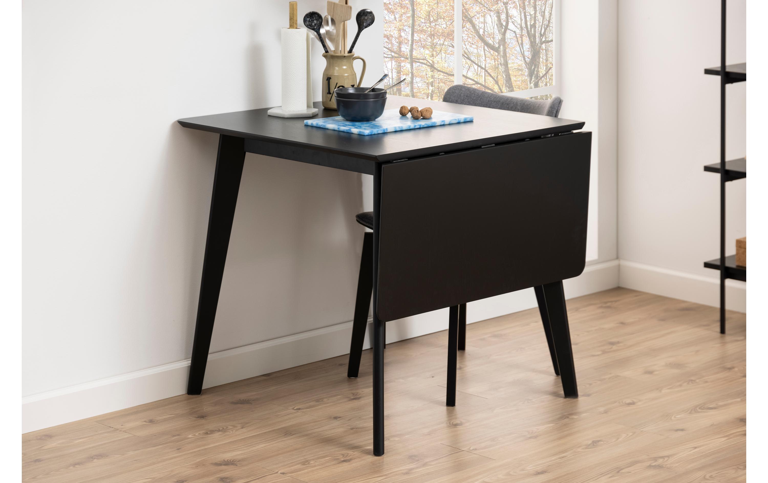 Tisch Roxby Schwarz<br>Esstisch mit Verlängerung