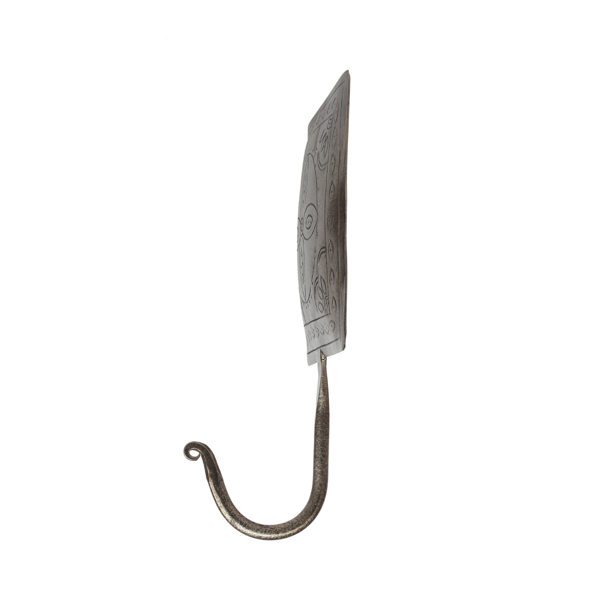 Wandhaken 'Floral' eckig, silber, L 10 cm, B 10 cm von fischer's lagerhaus