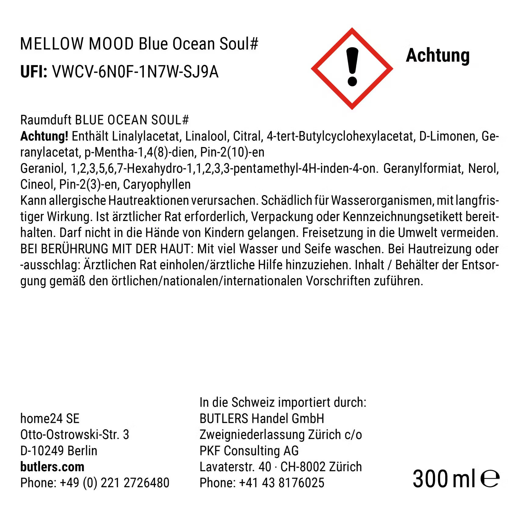 MELLOW MOOD Raumduft Blue Ocean Soul