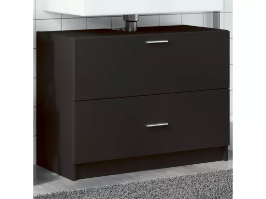 Armoire d'évier noir 78x37x59 cm bois d'ingénierie