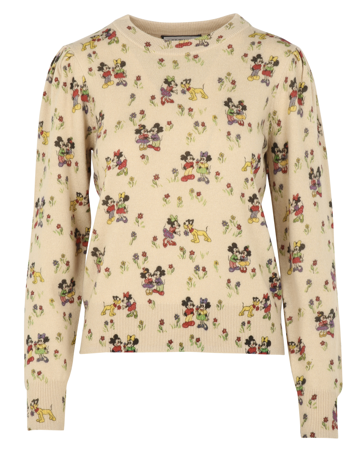 AMICKEY - Pull droit col rond en laine | Beige