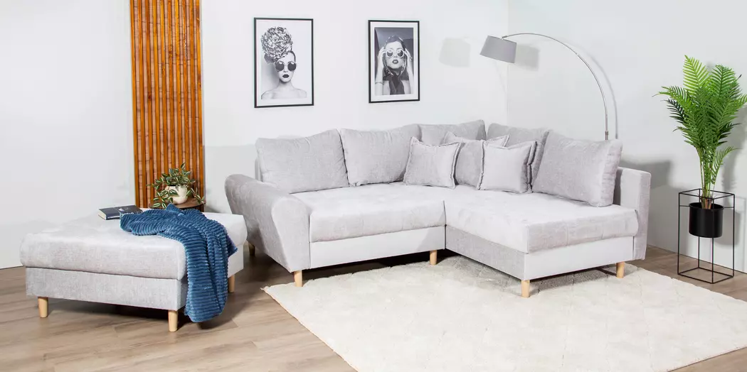 Ecksofa mit Hocker Rice