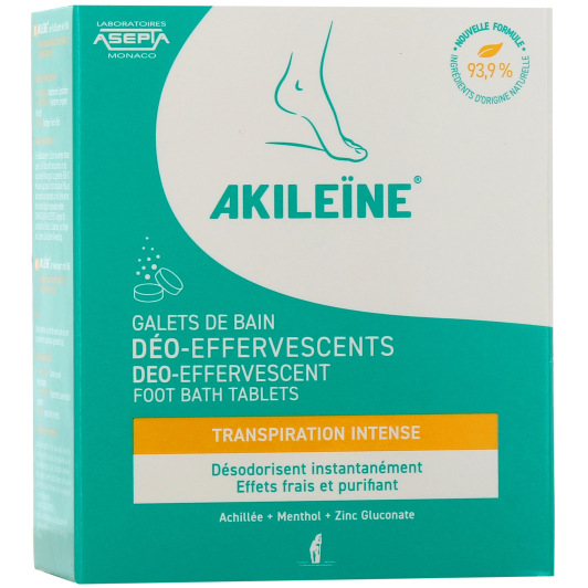 Galets de Bain Déo Effervescents Akileïne - Asepta