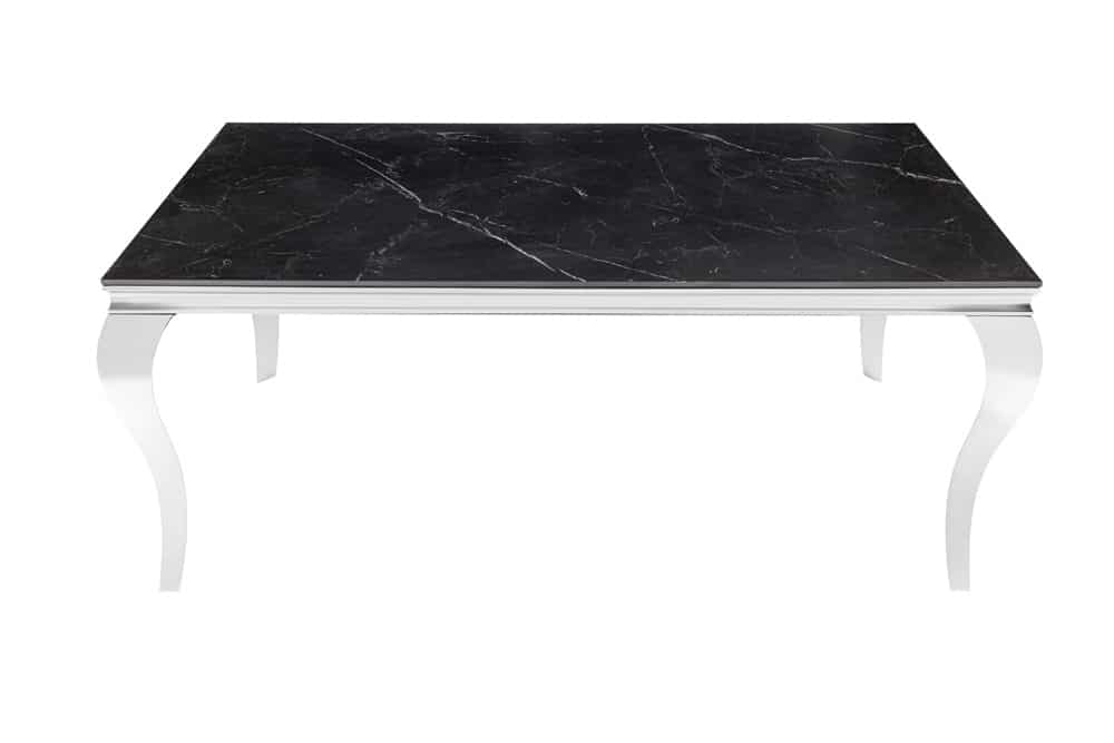Design Esstisch MODERN BAROCK 180cm schwarz anthrazit chrom Keramik Marmor