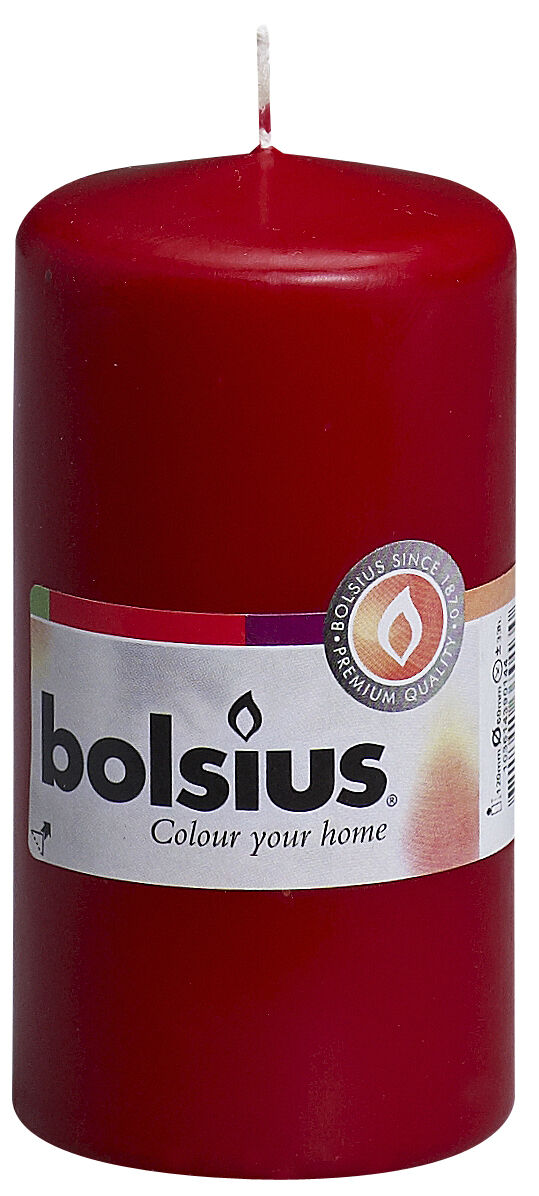 Bolsius Stompkaars 120x60 mm - 12 cm - Wijnrood