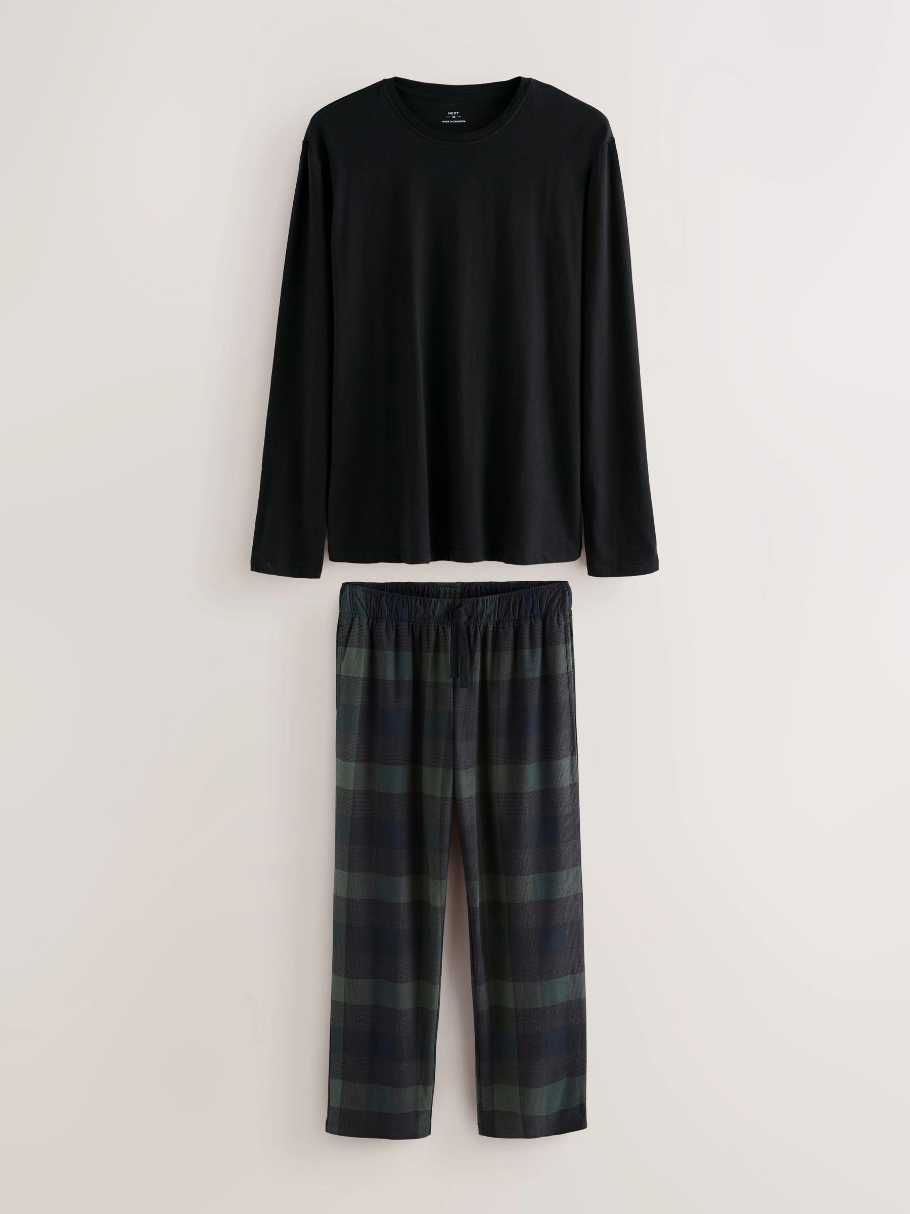 Zwart/groen/blauw - Motionflex - Behaaglijke pyjama met lange mouwen
