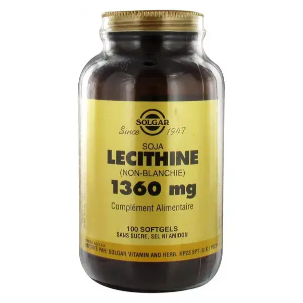 Lecitina Solgar 1360mg 100 cápsulas
