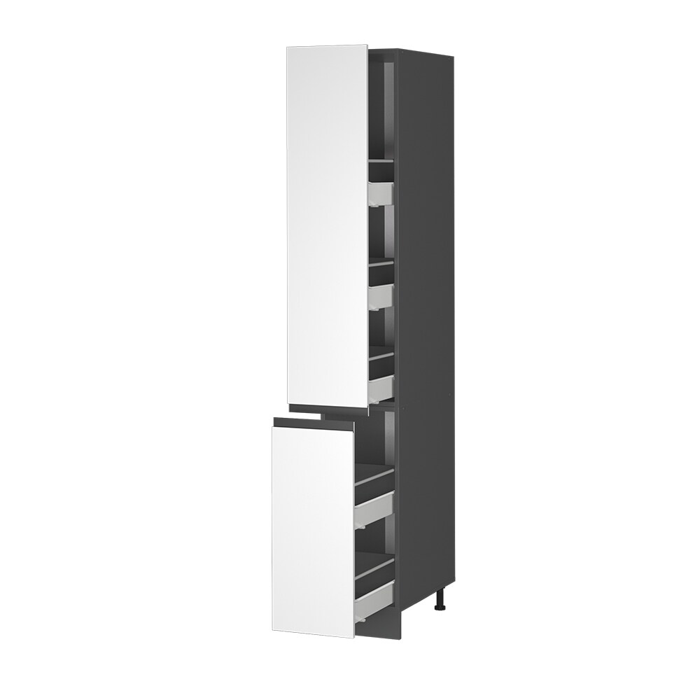 Vicco Apothekerhochschrank Küchenschrank Küchenmöbel R-Line J-Shape Anthrazit Weiß 30 cm modern