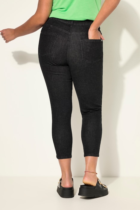 7/8-Jeans, Slim Fit, Ziersteinchen. 5-Pocket