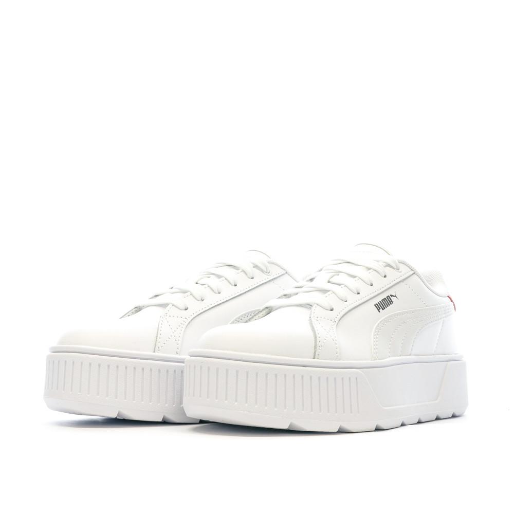 Puma Baskets Blanches/Rose Femme Puma Karmen