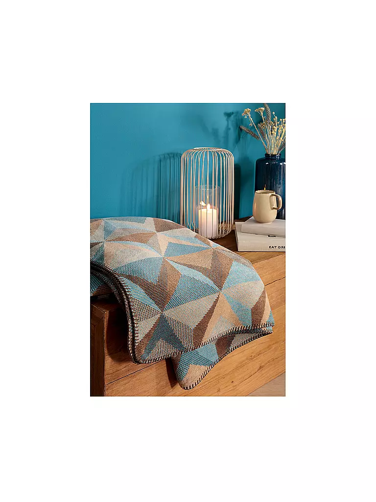 BIEDERLACK Wohndecke 150/200cm WINTER OCEAN Glacier petrol
