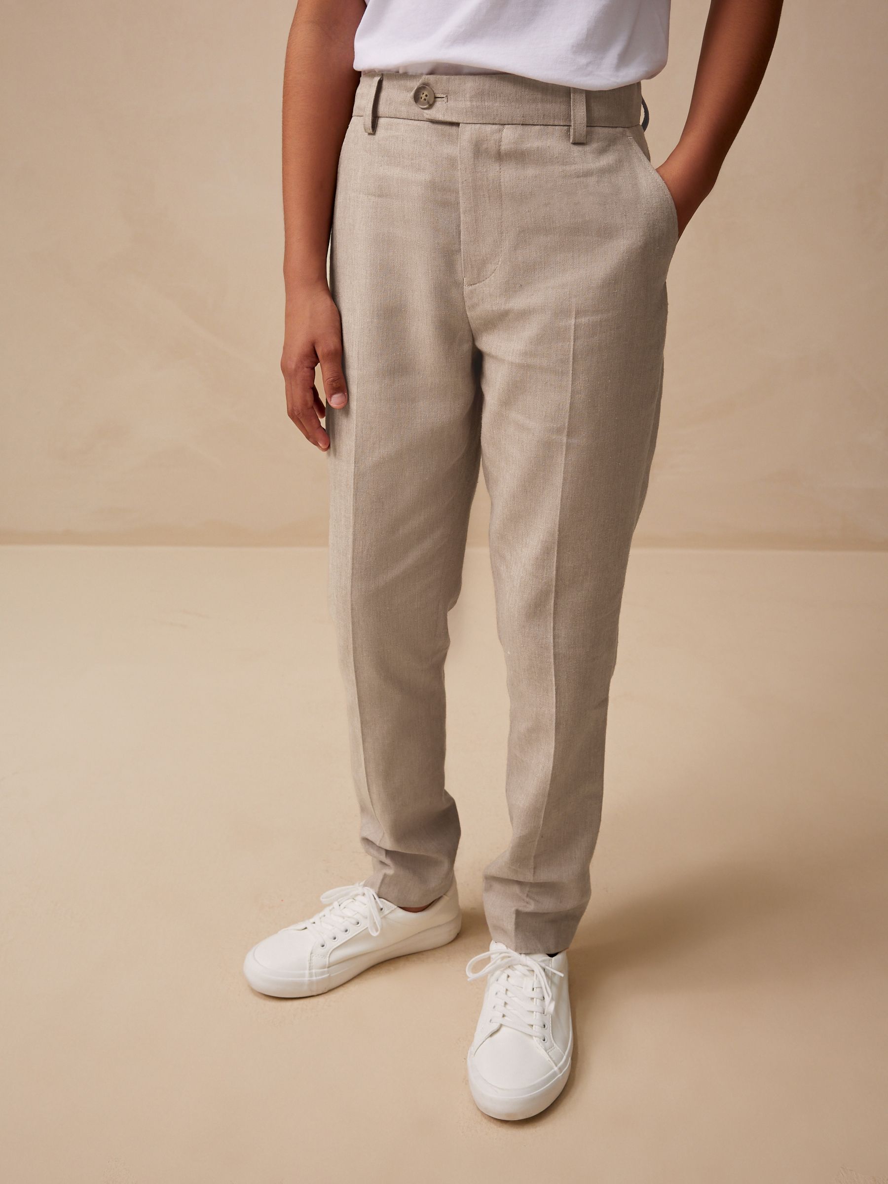 Neutraal - Linnen pantalon (3 - 16 jr)