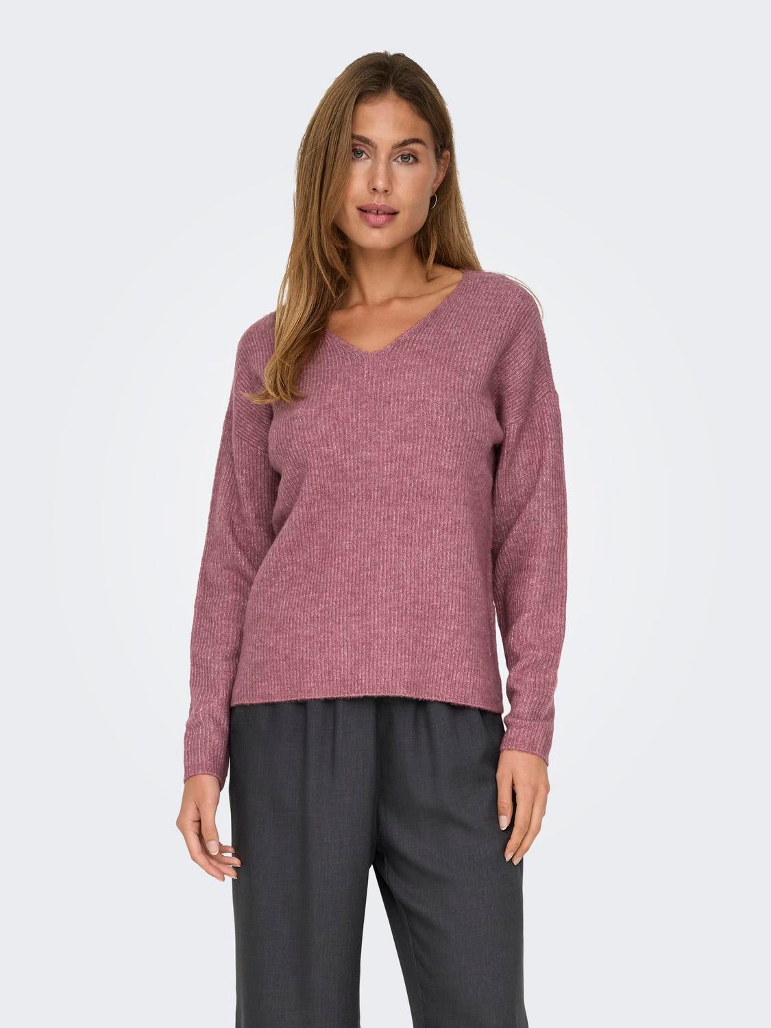 ONLCAMILLA Strickpullover Crushed Berry