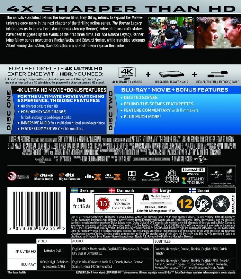 The Bourne Legacy - 4K Ultra HD Blu-Ray