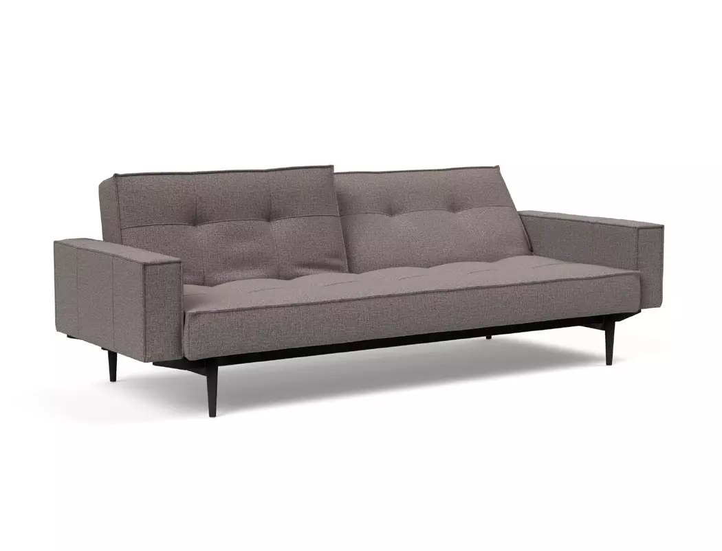 Schlafsofa mit Armlehnen Splitback Styletto schwarz