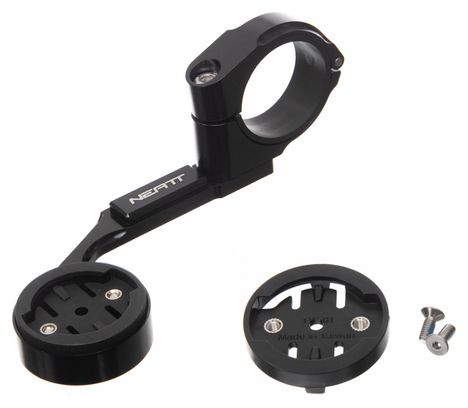 Support Guidon Déporté Neatt Aluminium Garmin Noir   Adaptateur Wahoo