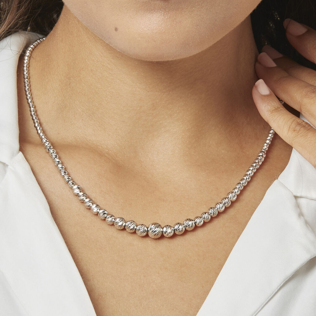 Collier Miska Argent Blanc