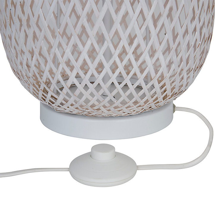 Lampadaire Kasungu GoodHome E27 blanc