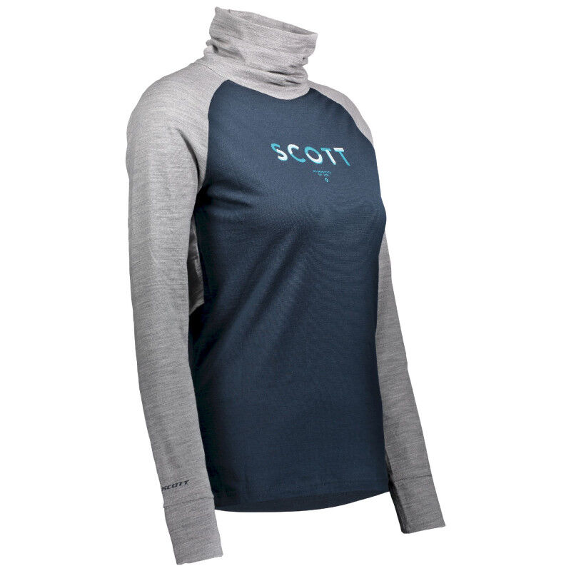 Defined Merino High Neck Shirt - Maillot thermique laine mérinos femme