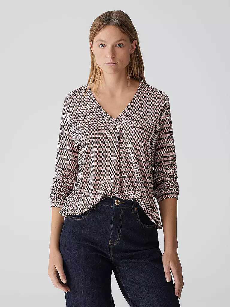 OPUS Blusenshirt SANNAH TRADITION rosa