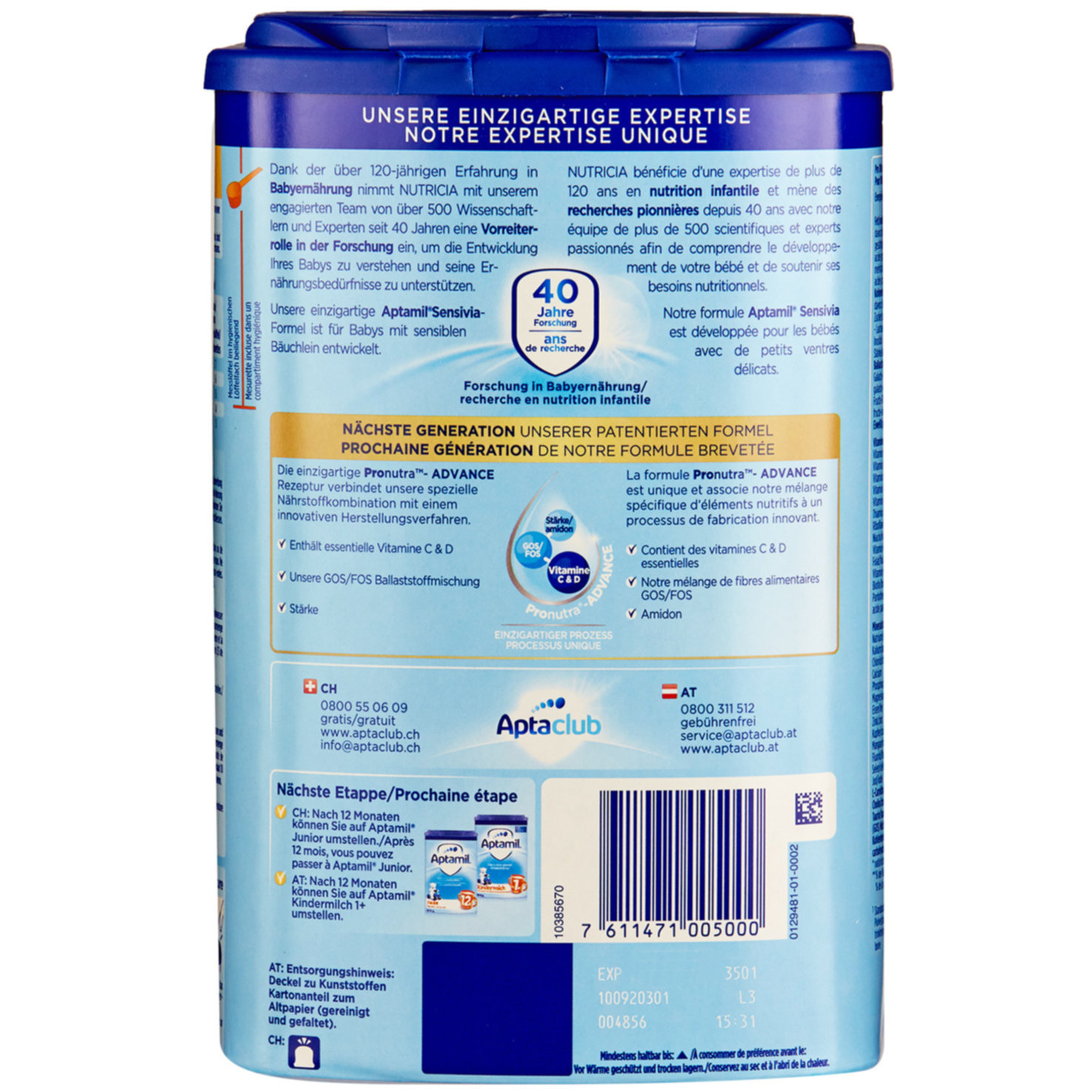 Aptamil Sensivia 2 Folgemilch 6+ Monate