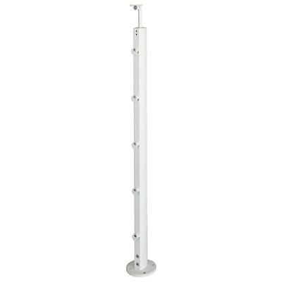 Poteau Inoline white plat métal Kordo