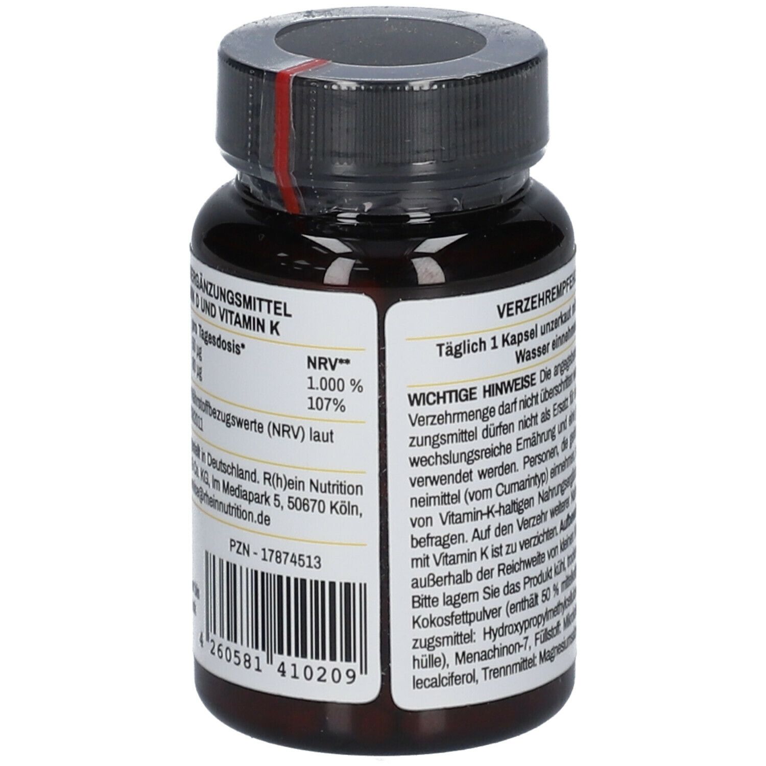 R(h)ein Nutrition Vitamin D3 + K2 Osteo 2.000 I.E. Vitamin D3 + 80 µg Vitamin K2
