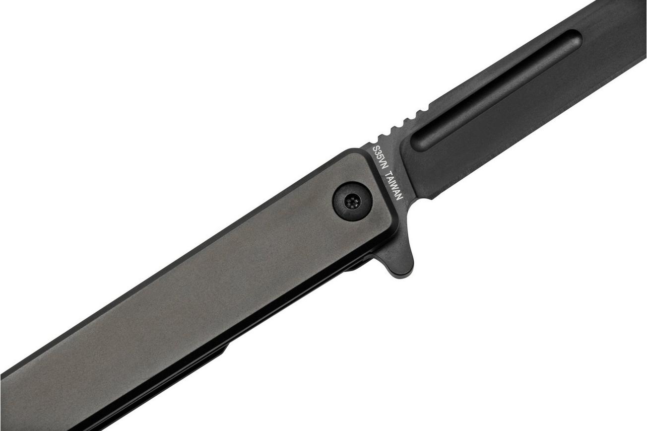 Ocaso Solstice 8WTB, S35VN Wharncliffe Black Titanium, zakmes