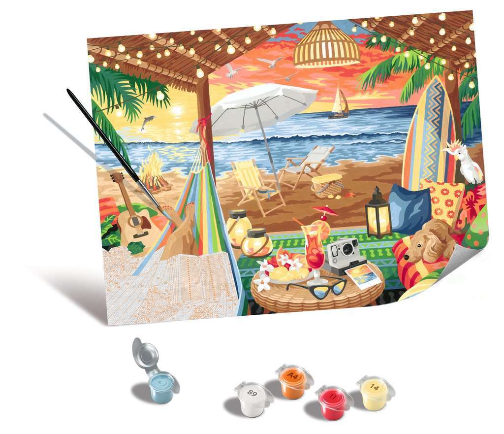 Ravensburger Spiel Leinwand Gemütliche Strandhütte