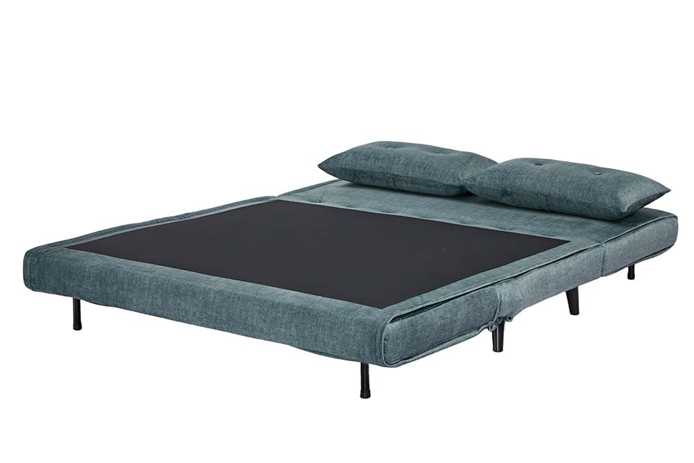 Retro Schlafsessel SMART MULTIFUNCTION 140cm petrol Vogue Velours Samt Bettfunktion