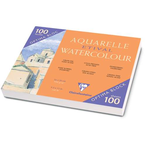 Clairefontaine ETIVAL Aquarellblock, Feinkorn