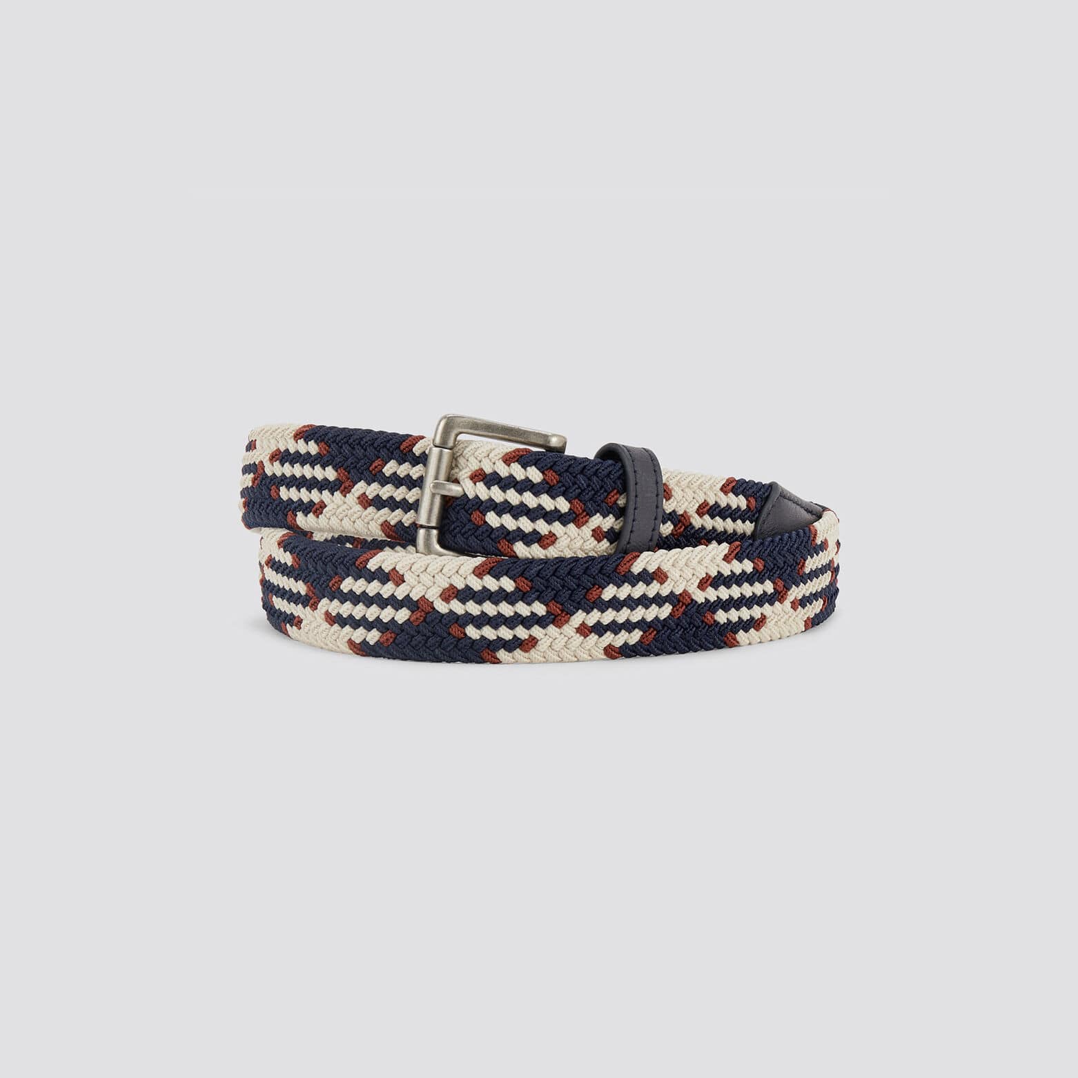 Ceinture tressée élastique Bleu foncé