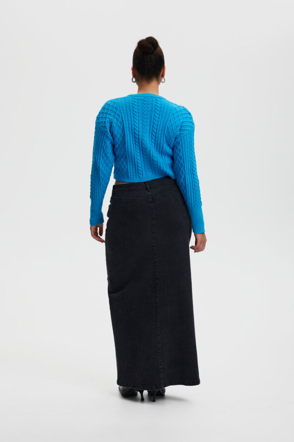 Gestuz SiwGZ HW long skirt Washed black