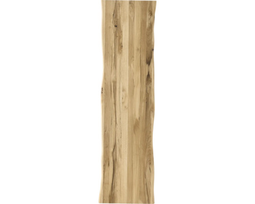 Eikenhouten bankblad, vintage geoliede afwerking met natuurlijke rand, doorlopende duigen, 2000x450x26 mm