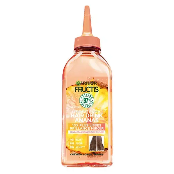 Garnier Fructis Hair Drink Tratamento Lamelar para Comprimento e Brilho Abacaxi 200ml