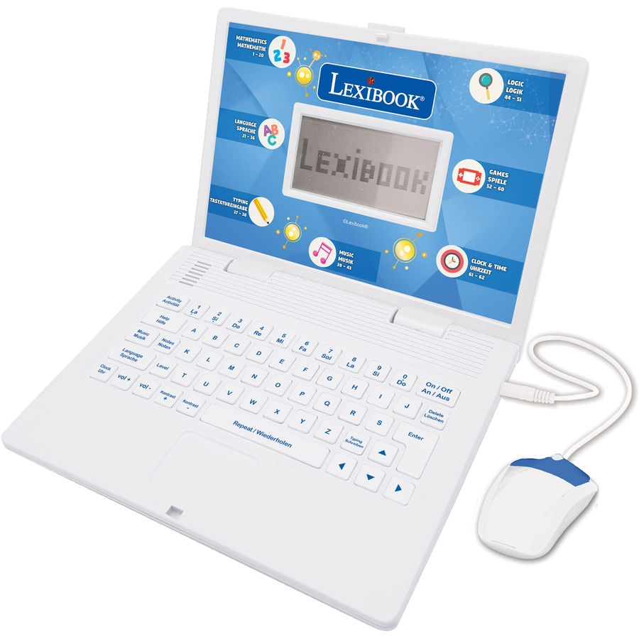 LEXIBOOK Power Kid® Lern-Laptop - 124 Aktivitäten (DeutschEnglisch)