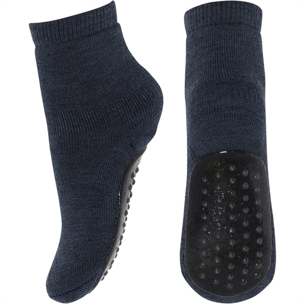 MP 7951 Uld Anstislip Strømper Dark Denim Melange