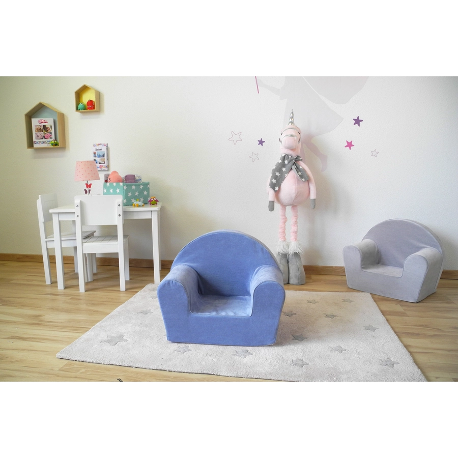 knorr toys® Kindersessel Soft blue blau