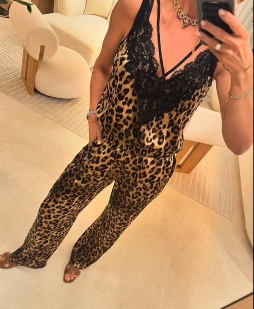 Valentin Studio String Leopard Top