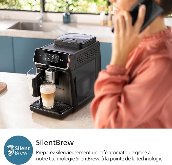 Philips machine à expresso entièrement automatique série 2300-4 Boisson, noir mat