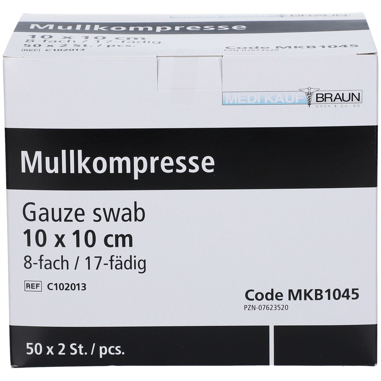 Mullkompressen steril 10 cm x 10 cm 8fach